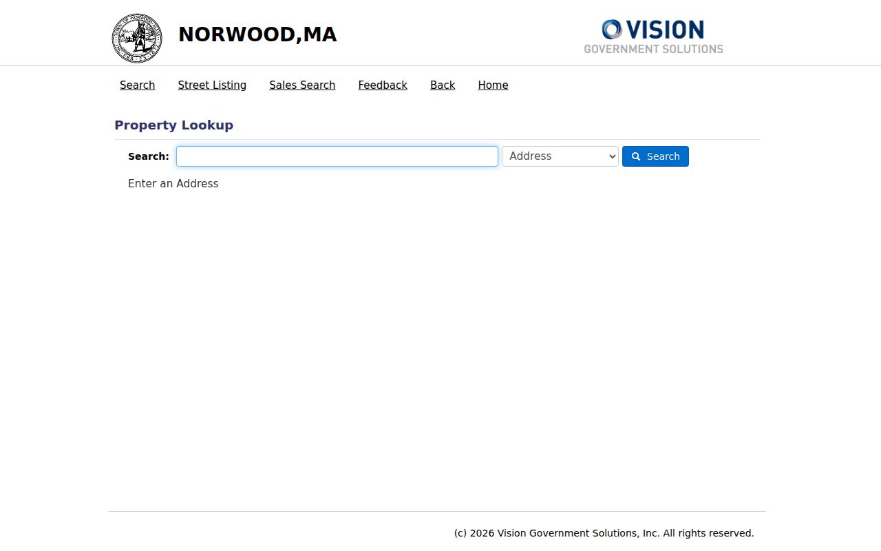 Norwood residents directory property search in the Norwood assessor database