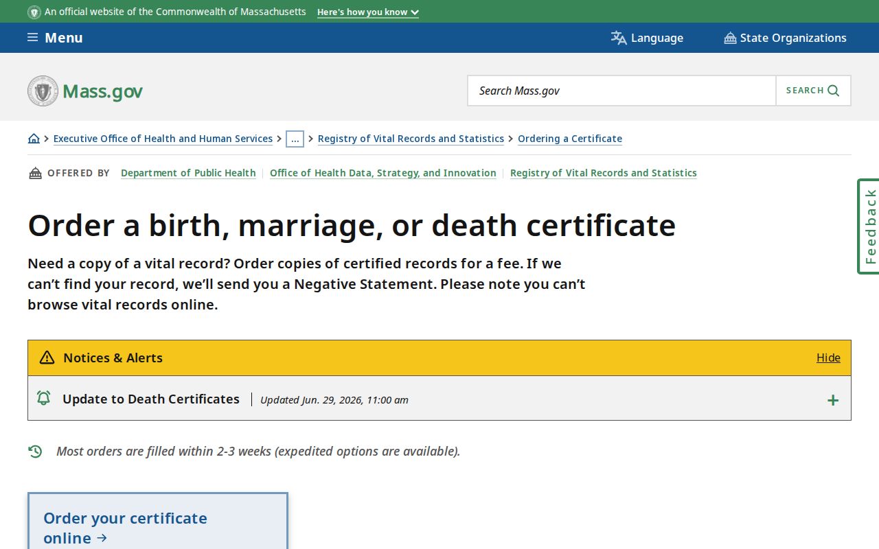 Norwood resident lookup through Massachusetts vital record ordering